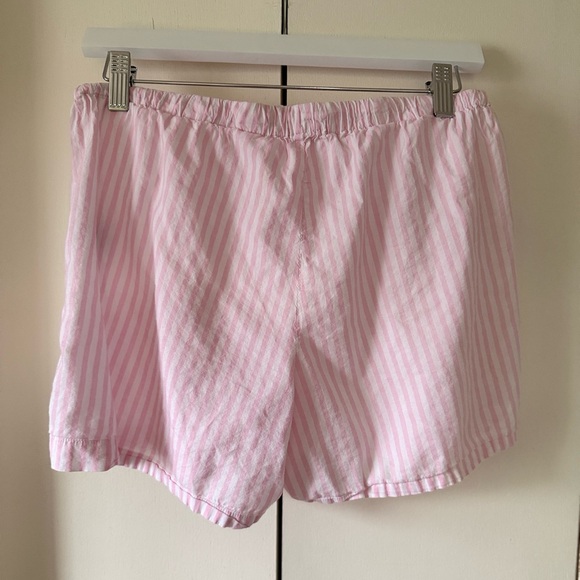 Lauren Ralph Lauren Pink and White Striped Top & Shorts Pajama Set LRL - Picture 6 of 8